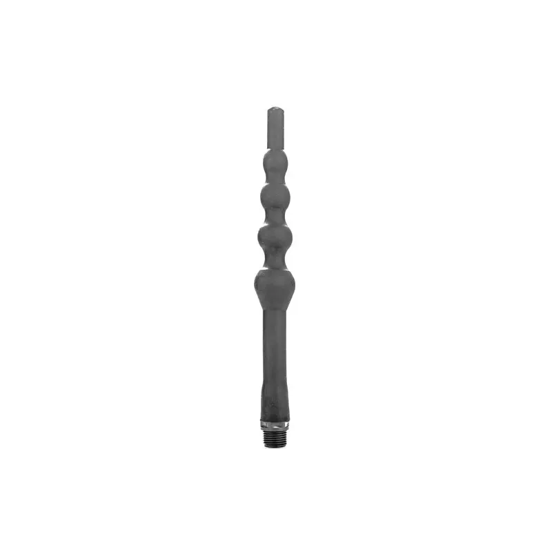 Ducha anal en perlas de silicona ALL BLACK negra 27 cm flexible con adaptador universal para higiene íntima" }, { "fr": "Détail 