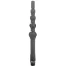 Doccia anale in perle di silicone ALL BLACK nera 27 cm flessibile con adattatore universale per igiene intima