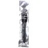 Doccia anale in silicone nero Mega Ripple ALL BLACK - flessibile 28,5 cm con adattatore universale