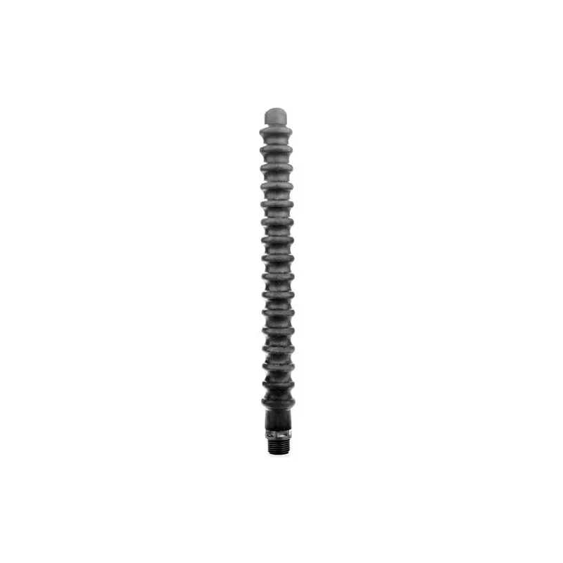 Doccia anale in silicone nero Mega Ripple ALL BLACK - flessibile 28,5 cm con adattatore universale