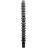 Black silicone anal douche Mega Ripple ALL BLACK - flexible 28.5 cm with universal adapter
