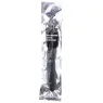 Doccia anale in silicone rigato 27 cm nero – ALL BLACK, adattatore universale, igiene