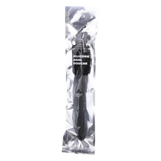 Douche anale en silicone noir 27 cm flexible - ALL BLACK - accessoire hygiène intime
