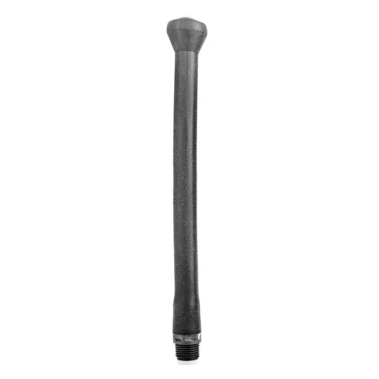 Ducha anal de silicona ALL BLACK con tapón - negro 27 cm flexible