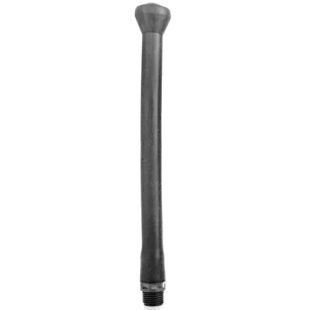 Doccia anale in silicone ALL BLACK con tappo - nera 27 cm flessibile