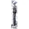 Douche anale en silicone ALL BLACK avec bouchon - noir 27 cm flexible
