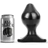 Buttplug flessibile 16,5 cm ALL BLACK nero PVC ipoallergenico vista frontale
