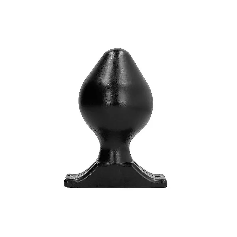 Flexibler Buttplug 16,5 cm ALL BLACK schwarz PVC hypoallergen Vorderansicht