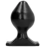 Buttplug flessibile 16,5 cm ALL BLACK nero PVC ipoallergenico vista frontale