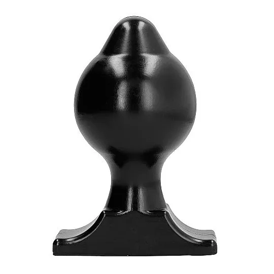 Grande plug anale nero 17,5 cm ALL BLACK vista frontale
