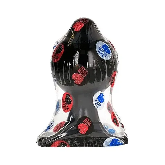 Large black anal plug 17.5 cm ALL BLACK front view