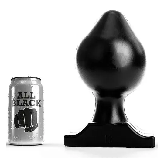 Flexible black anal plug 22.5 cm by ALL BLACK, PVC material, adult toy