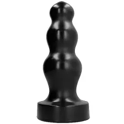 Plug anal géant 38 cm en PVC noir hypoallergénique ALL BLACK, vue avant du produit