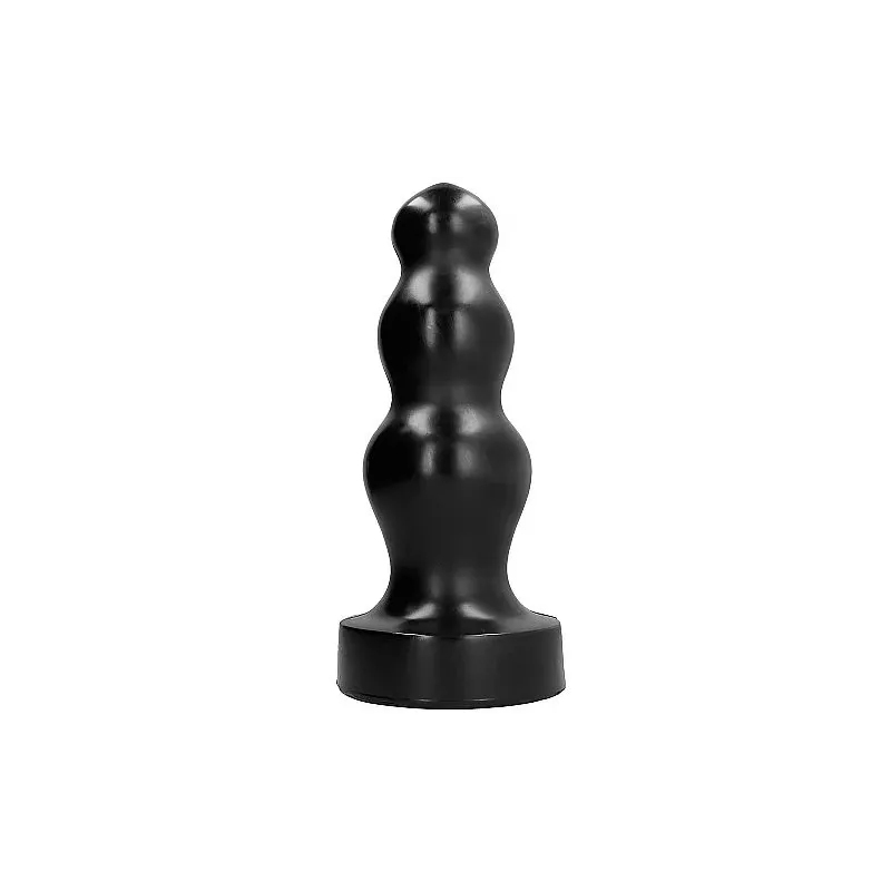 Plug anal géant 38 cm en PVC noir hypoallergénique ALL BLACK, vue avant du produit