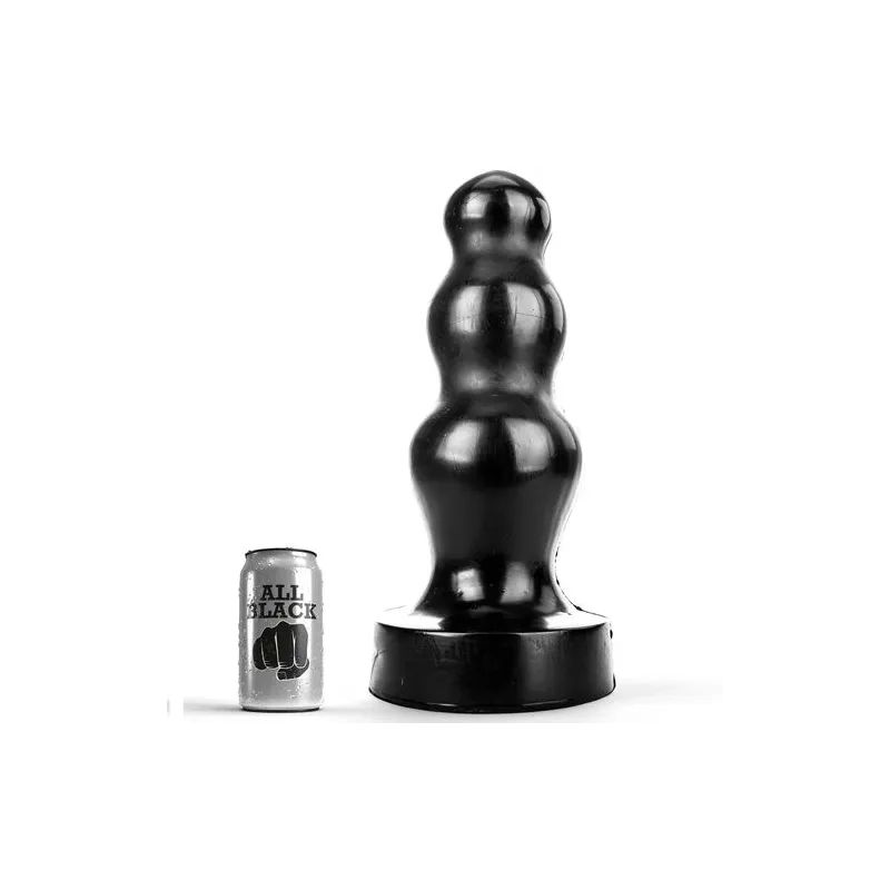 Riesen Analplug 38 cm phthalatfreies PVC schwarz ALL BLACK, Vorderansicht des Produkts