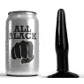 Tappo anale nero in PVC 11 cm per principianti - ALL BLACK