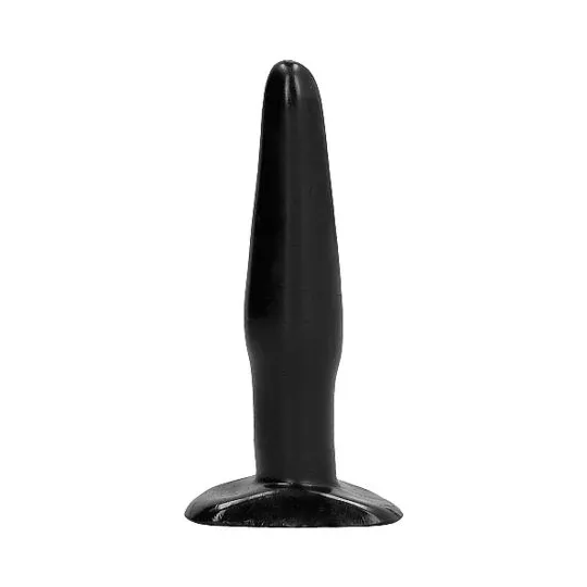 Tappo anale nero in PVC 11 cm per principianti - ALL BLACK