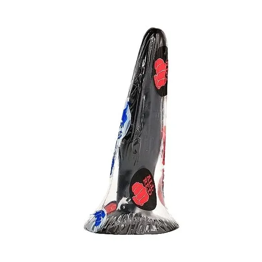 Tappo anale nero in PVC 11 cm per principianti - ALL BLACK