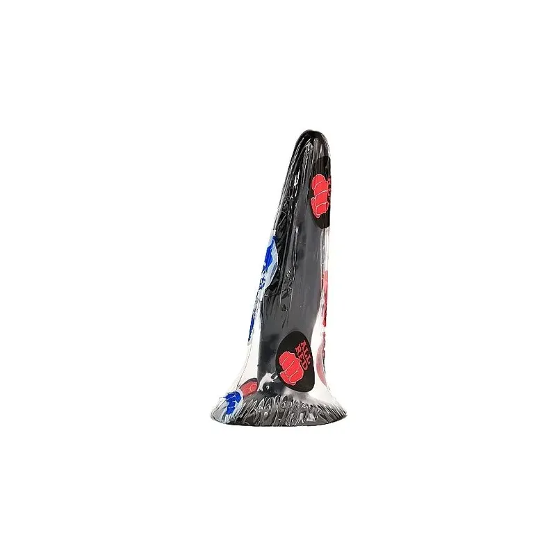 Black PVC anal plug 11 cm beginner - ALL BLACK