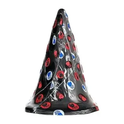 Plug anal triangulaire noir 30 cm ALL BLACK - large jouet en PVC pour plaisir anal