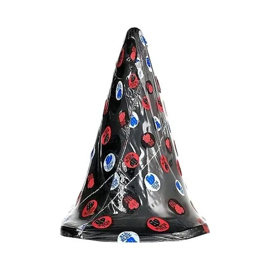 Plug anal triangulaire noir 30 cm ALL BLACK - large jouet en PVC pour plaisir anal