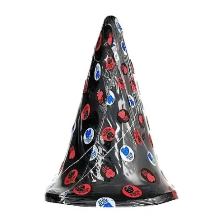 Großer schwarzer dreieckiger Analplug 30 cm von ALL BLACK - PVC Buttplug für Fortgeschrittene