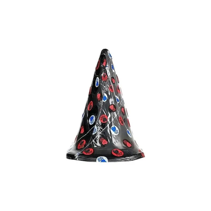 Large black triangular butt plug 30 cm by ALL BLACK - PVC anal toy for advanced pleasure