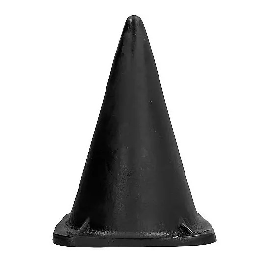 Plug anal triangulaire noir 30 cm ALL BLACK - large jouet en PVC pour plaisir anal