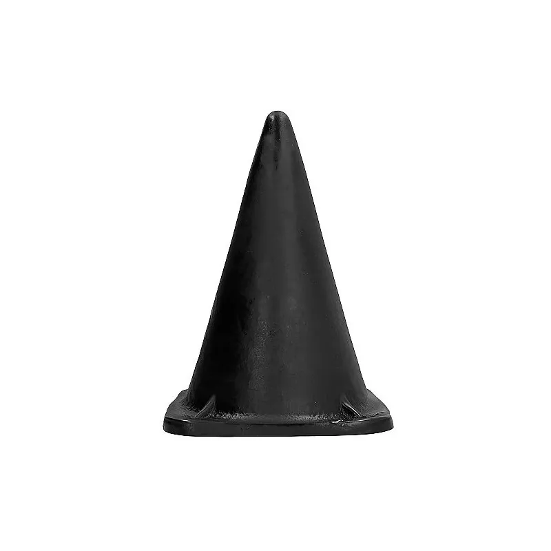Plug anal triangulaire noir 30 cm ALL BLACK - large jouet en PVC pour plaisir anal