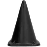 Plug anal triangulaire noir 30 cm ALL BLACK - large jouet en PVC pour plaisir anal