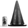 Großer schwarzer dreieckiger Analplug 30 cm von ALL BLACK - PVC Buttplug für Fortgeschrittene