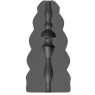 Black spiral textured masturbator ALL BLACK featuring thick ridges and inner texture