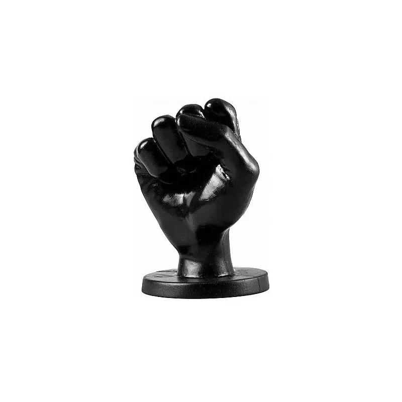 Poing anal de fisting ALL BLACK 14 cm noir vue principale