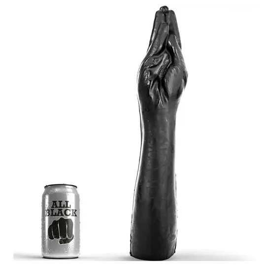 Gode poing géant 40 cm noir mat ALL BLACK - fist fisting réaliste taille réelle pour adultes sex toys