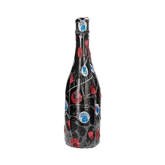 Buttplug bottiglia di champagne 34,5 cm ALL BLACK nero, PVC senza ftalati, stimolazione anale profonda