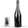 Buttplug bottiglia di champagne 34,5 cm ALL BLACK nero, PVC senza ftalati, stimolazione anale profonda