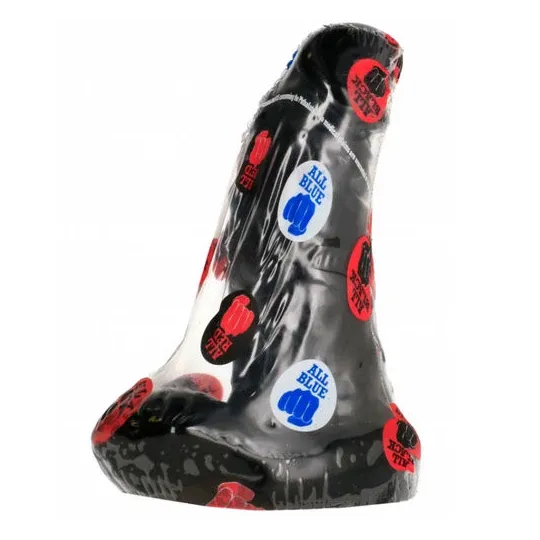 Dildo principiante nervato 13 cm nero ALL BLACK vista generale
