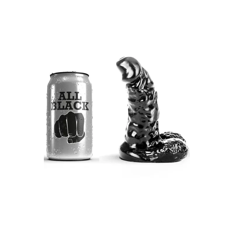 Gode débutant nervuré 13 cm noir ALL BLACK vue d'ensemble