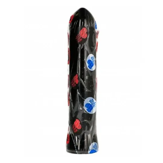 Dildo realistico All Black 22 cm, giocattolo sessuale nero flessibile a punta arrotondata, per uso anale e vaginale