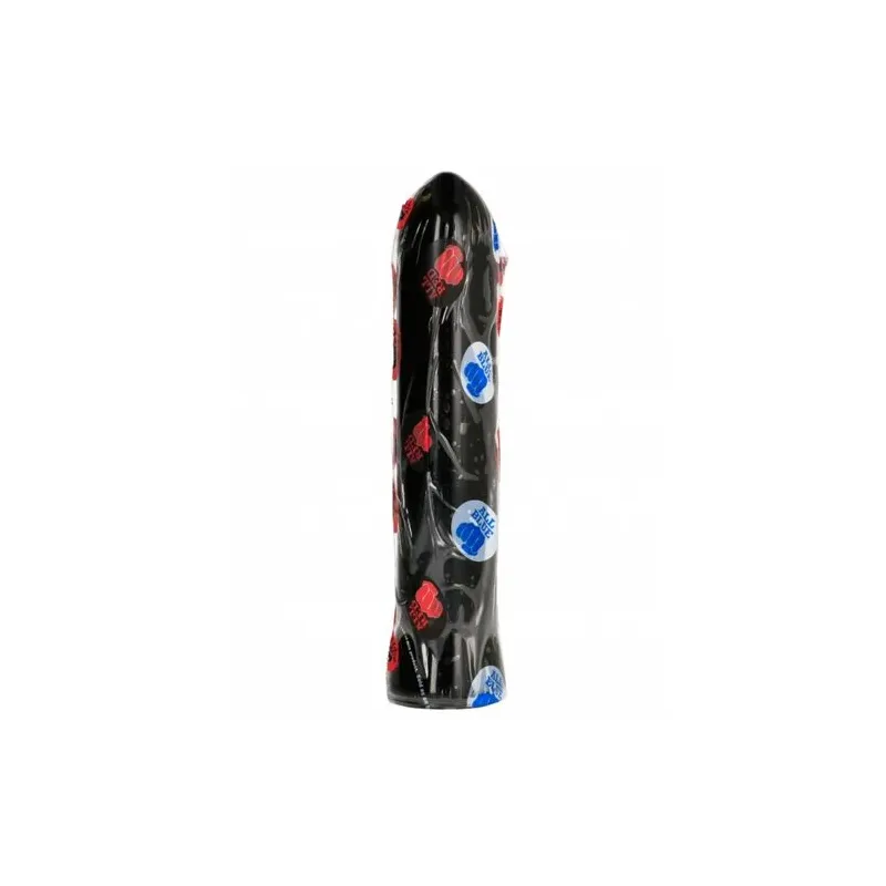 Gode réaliste All Black 22 cm, jouet sexuel noir flexible à dessus rond, pour insertion anale et vaginale