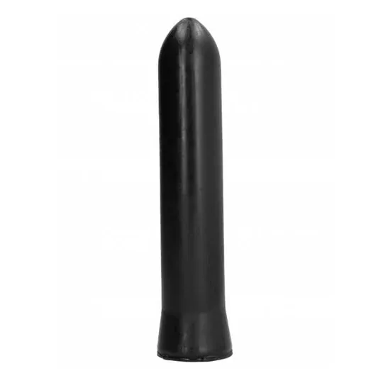 Gode réaliste All Black 22 cm, jouet sexuel noir flexible à dessus rond, pour insertion anale et vaginale