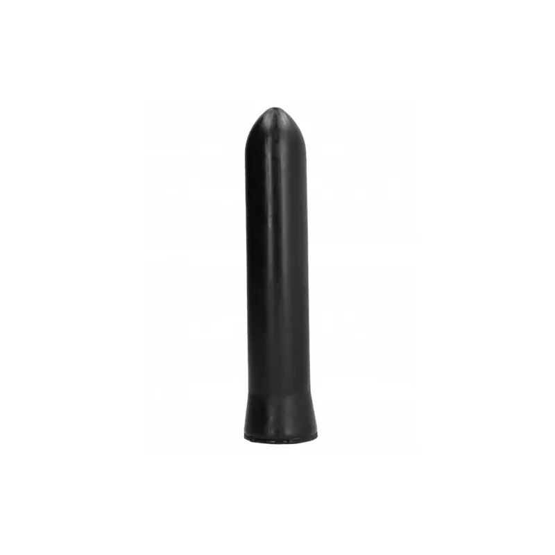 Dildo realistico All Black 22 cm, giocattolo sessuale nero flessibile a punta arrotondata, per uso anale e vaginale