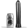 Realistischer Dildo All Black 22 cm, schwarzes flexibles Sexspielzeug mit runder Spitze, für analen und vaginalen Gebrauch