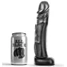 Dildo realistico nero in PVC 22 cm di ALL BLACK con texture realistica