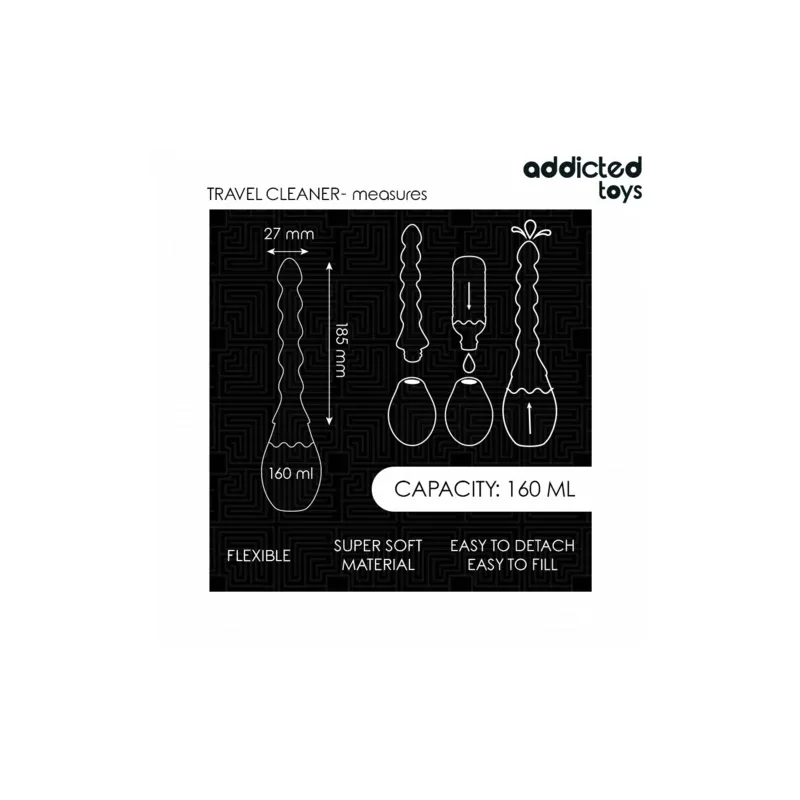 Limpiador de viaje Addicted Toys 160 ml - Higiene para juguetes íntimos de viaje