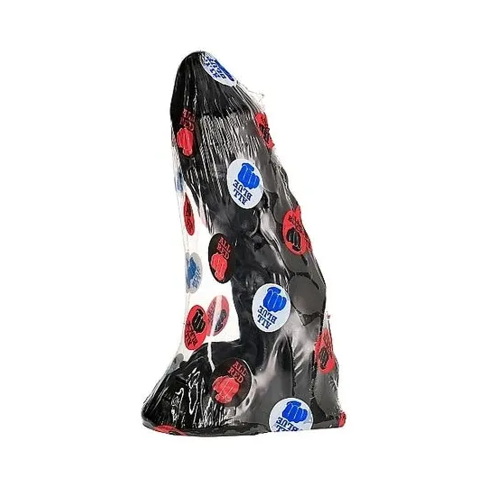 Dildo realistico nero 23 cm ALL BLACK con testicoli e vene dettagliate