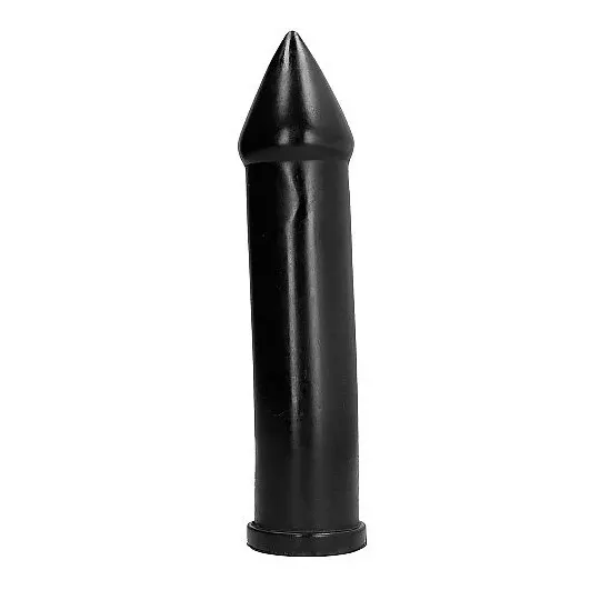 Black pointed dildo ALL BLACK 24 cm PVC overview sex toy