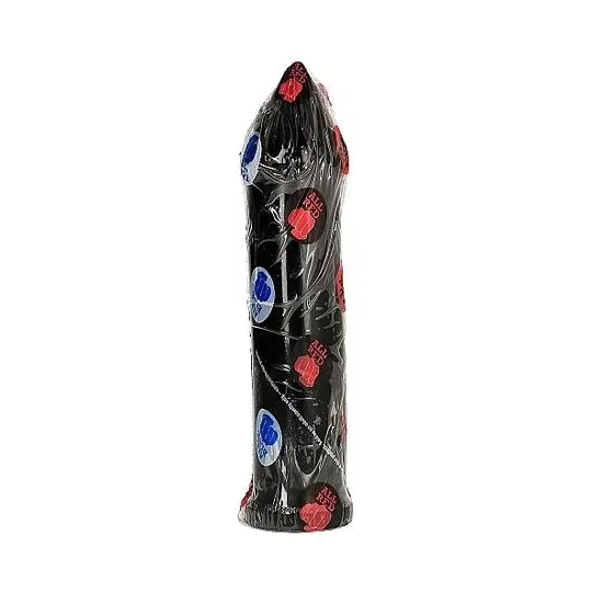 Dildo a punta nero ALL BLACK 24 cm PVC vista d'insieme giocattolo sessuale
