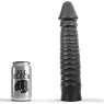 Grande dildo nervato nero 26 cm ALL BLACK - giocattolo sessuale in PVC