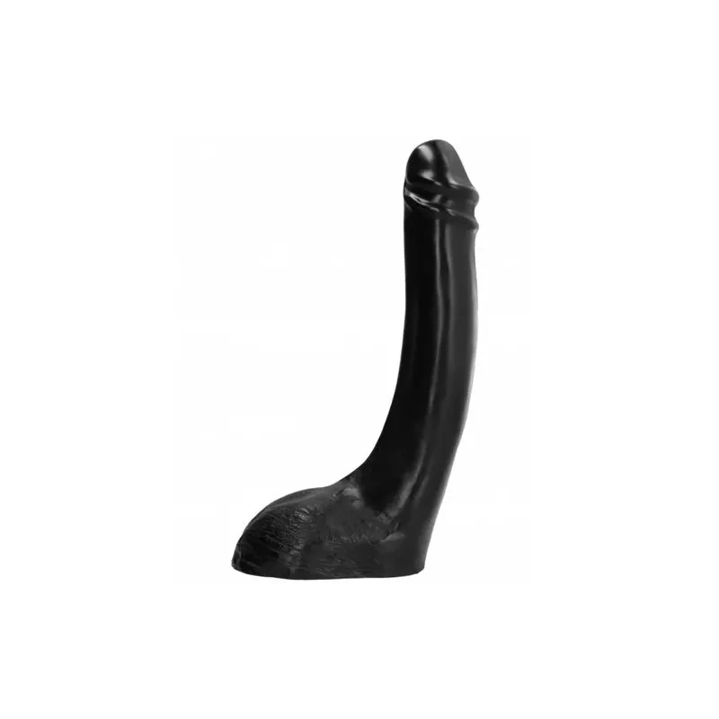 Soft fisting dildo 29cm – All Black, realistic black sex toy with balls